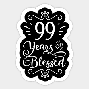 99Th 99 Years Blessed Religious Jesus God Christian Sticker